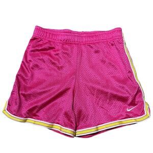 Nike Pro Combat Dri-Fit Pink Mesh Shorts Yellow Size Medium Girls